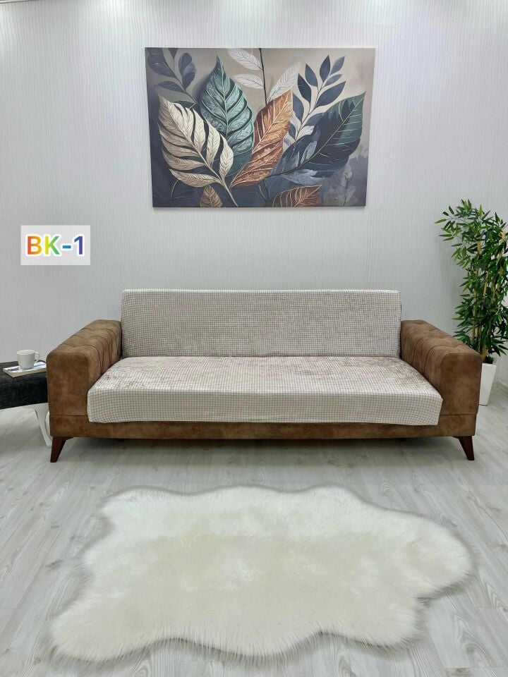 Kadife BK Kolsuz Kanepe Koltuk Örtüsü