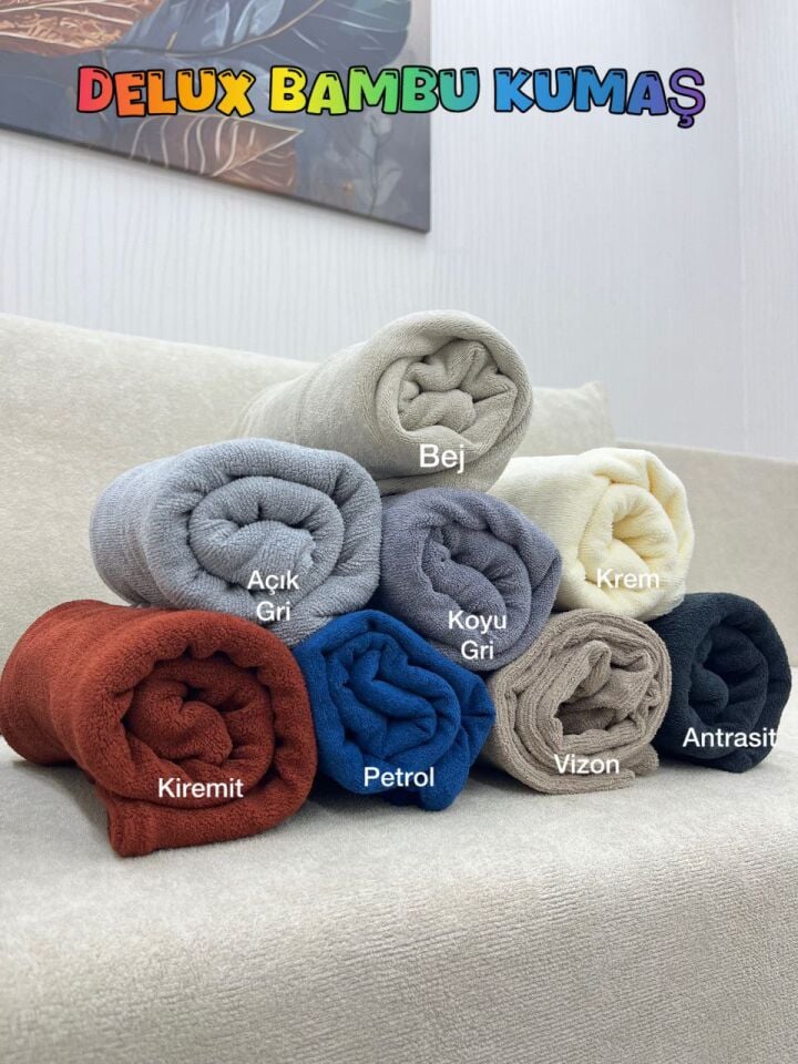 Delüx Bambu Lastikli Kolsuz Koltuk Örtüsü