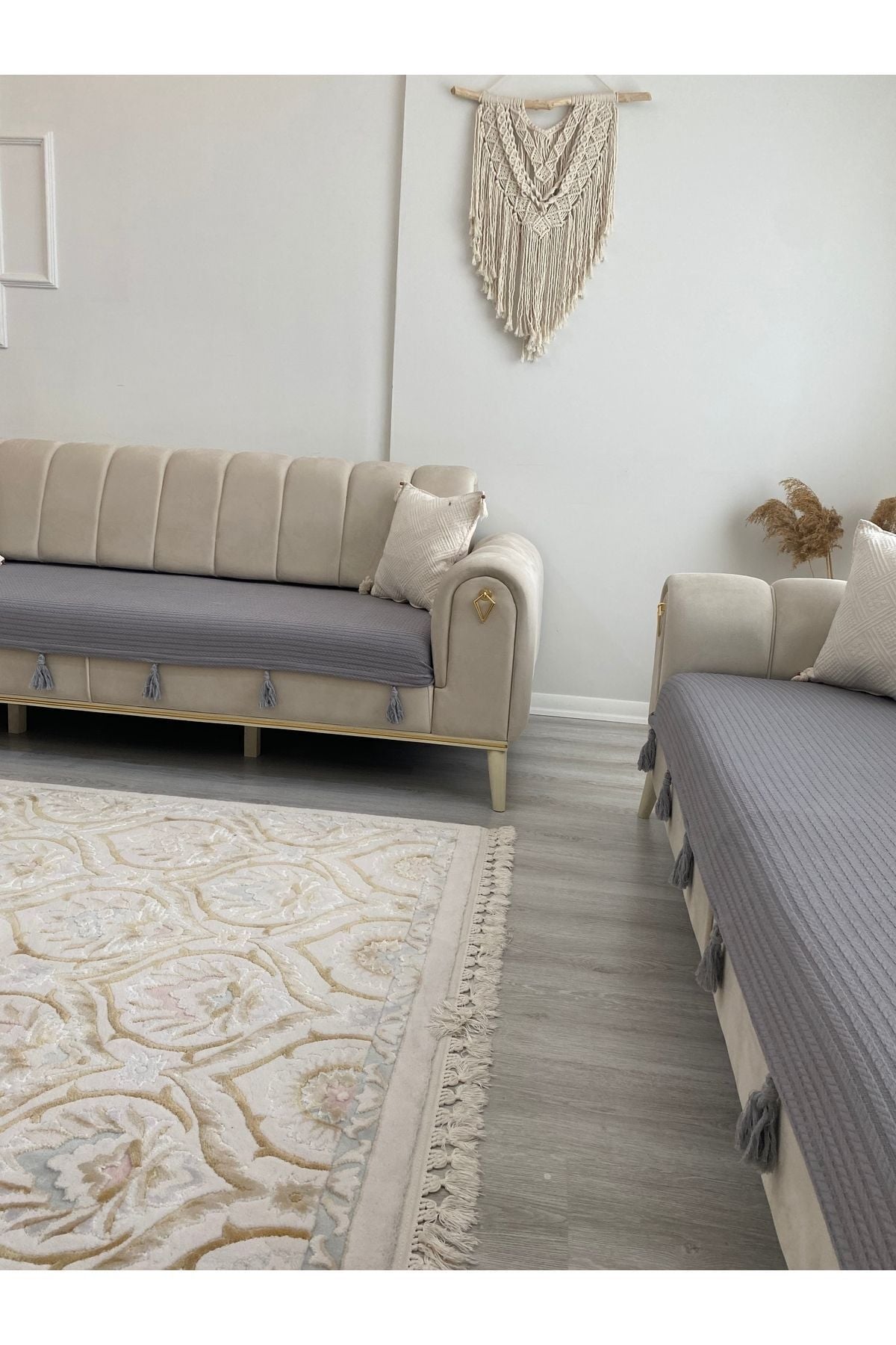 Püsküllü Koltuk Örtüsü - 90x210 - 1 Adet